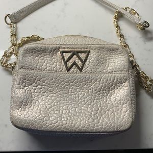 Kelly Wynne Long Strap Purse White